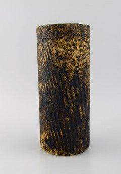 Pieter Groeneveldt, Dutch Ceramicist, Cylindrical Unique Vase