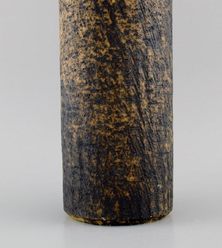 20th Century Pieter Groeneveldt, Dutch Ceramicist, Cylindrical Unique Vase For Sale