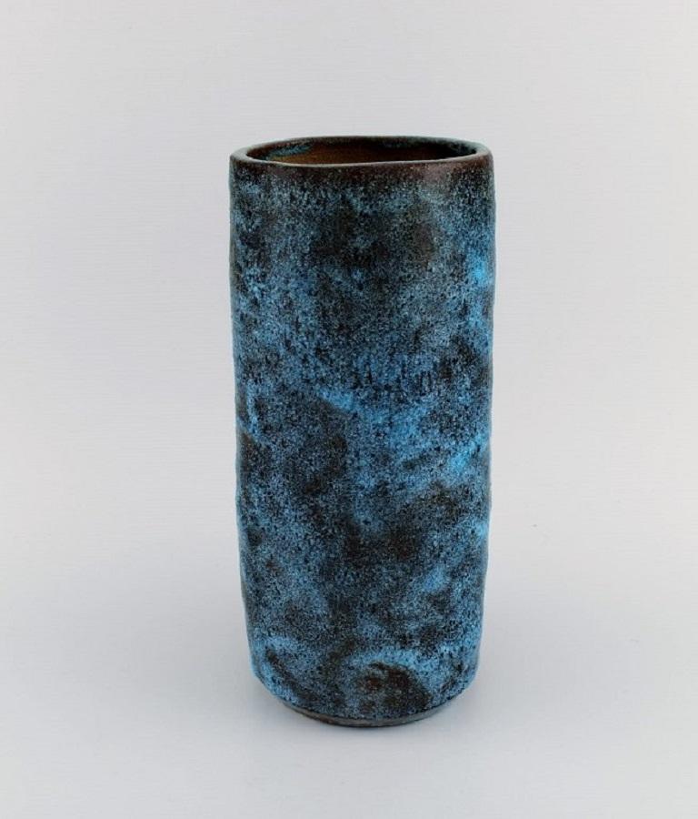 Mid-Century Modern Pieter Groeneveldt '1889-1982', Dutch Ceramist, Cylindrical Unique Vase For Sale