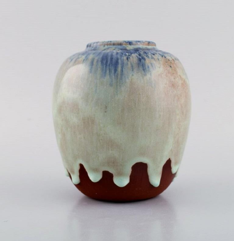 Mid-Century Modern Pieter Groeneveldt, Unique Vase in Glazed Ceramics