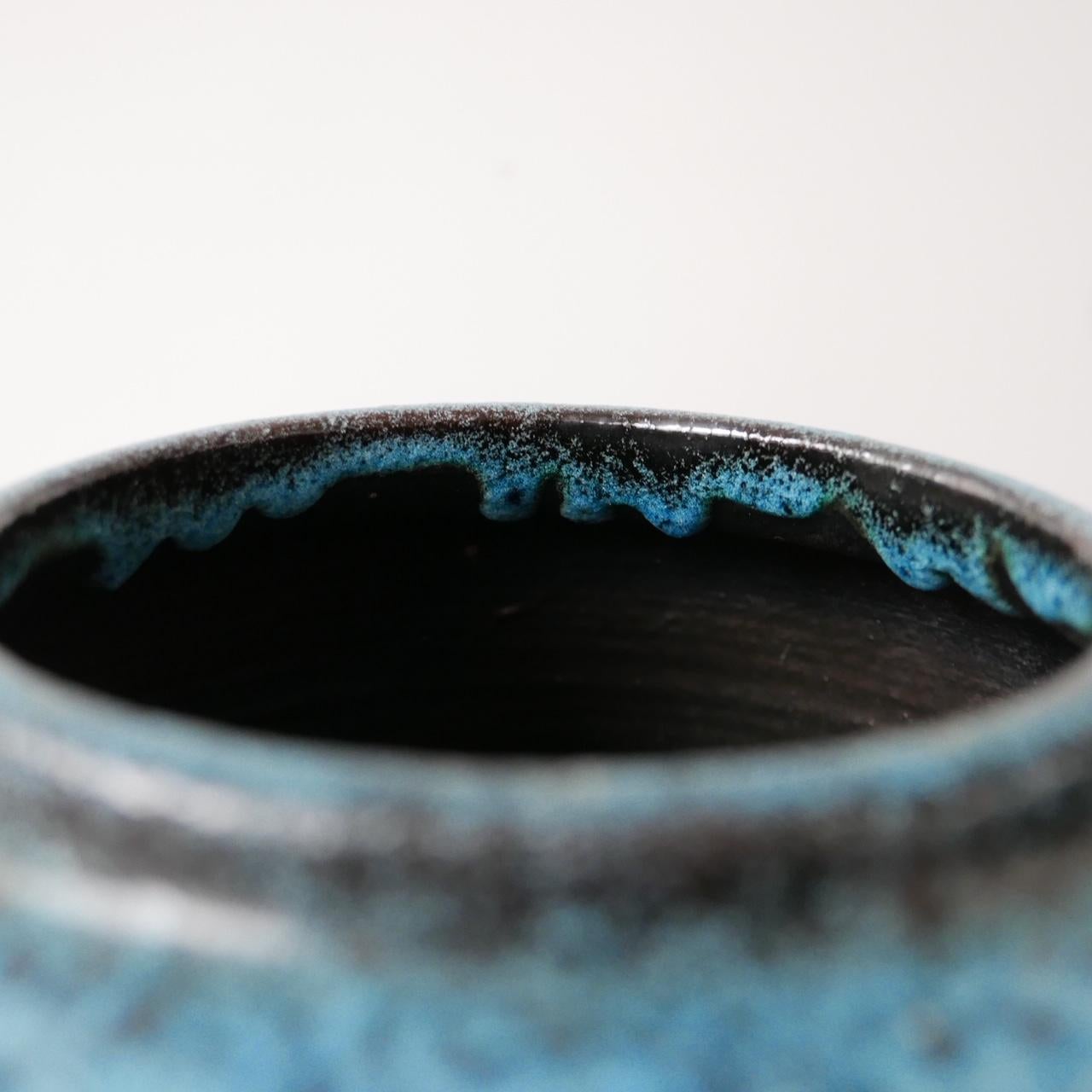 Pieter Groeneveldt Blue Lava Ceramic Mid-Century Dutch Vase 2