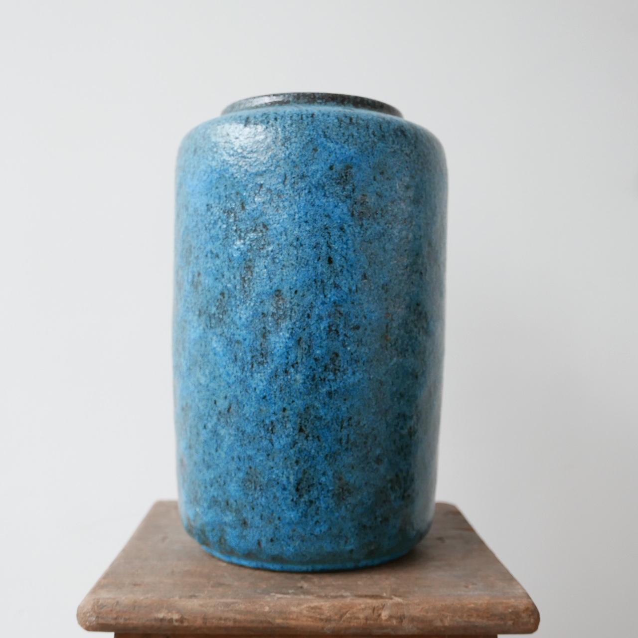 Pieter Groeneveldt Blue Lava Ceramic Mid-Century Dutch Vase 4