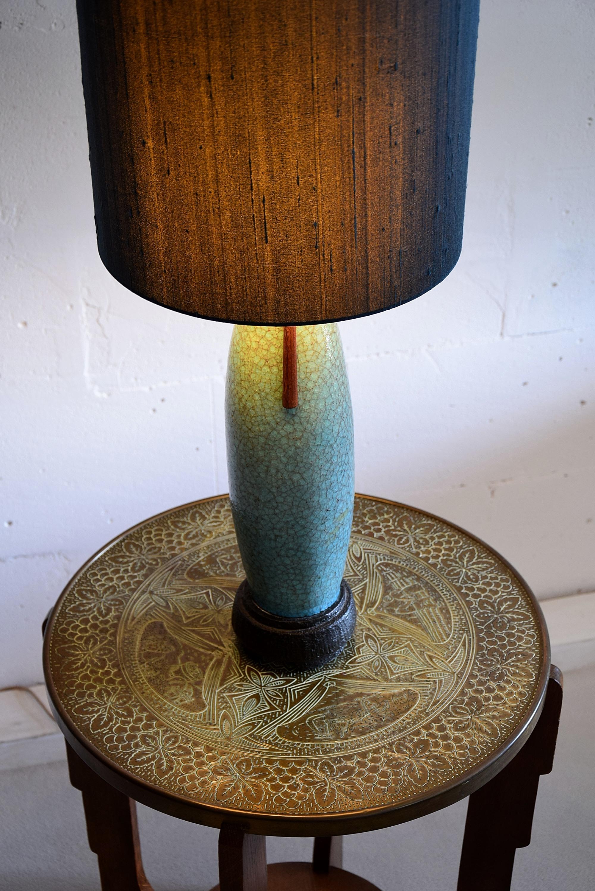 Pieter Groeneveldt Rare Craquelé Ceramic Table Lamp Midcentury en vente 5