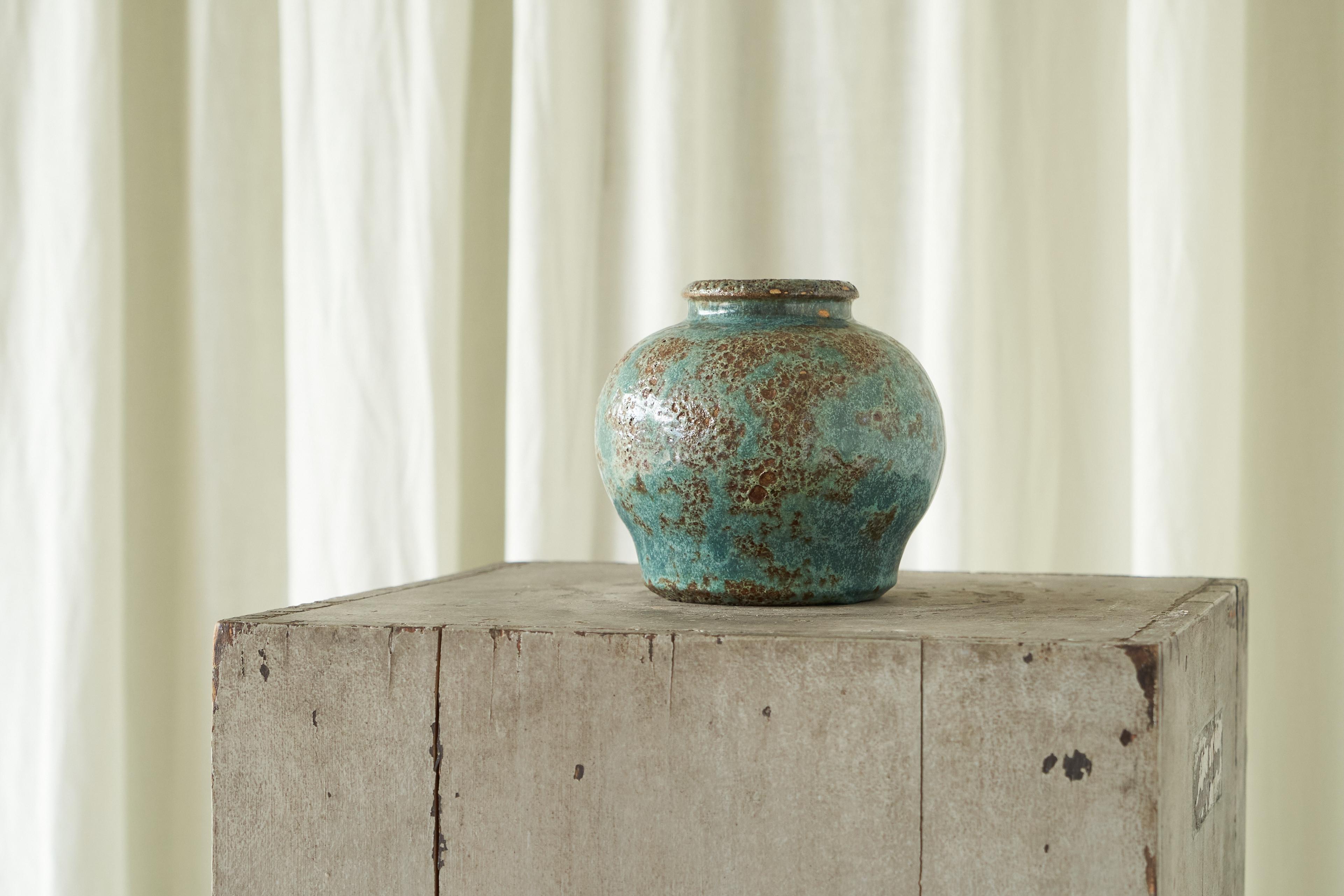 Olandese Vaso in Studio Pottery Pieter Groeneveldt Paesi Bassi anni '40 in vendita