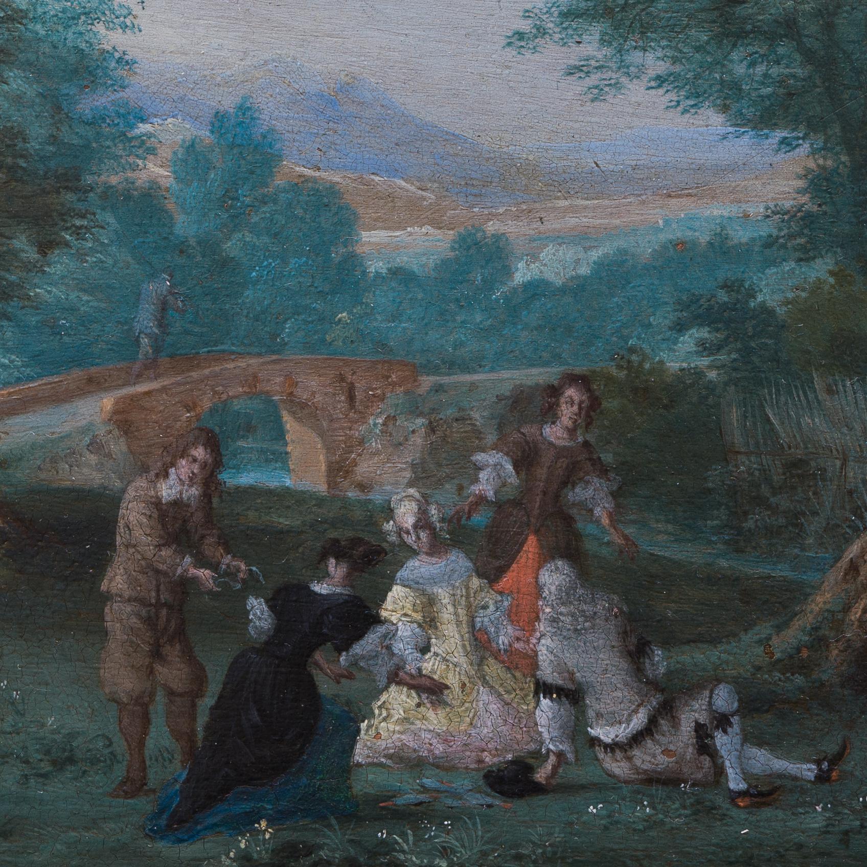 Pieter Gysels, auch bekannt als Peeter Gijsels, war ein bekannter flämischer Maler, der von 1621 bis 1690/91 lebte. Er war bekannt für seine Landschaften, die oft idyllische Szenen aus der Natur darstellen, und seine Werke sind bei