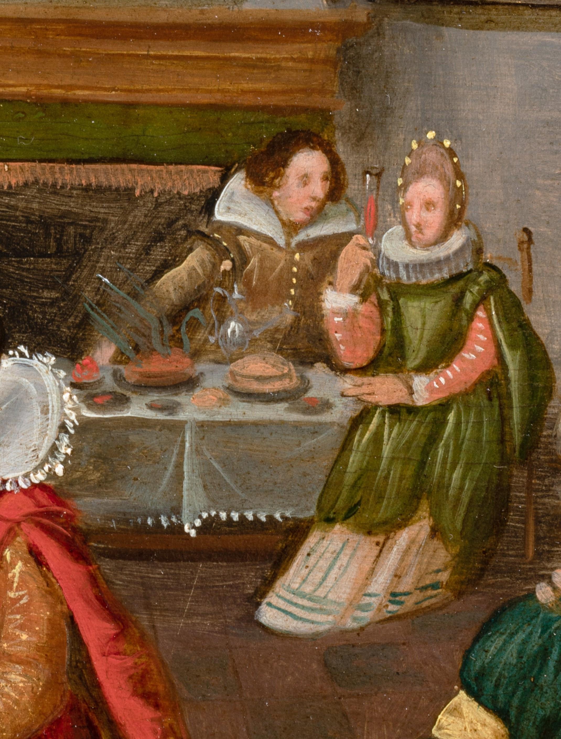 17. Jahrhundert. Flämische Schule – Allegorie der fünf Sinne – P. Lisaert zugeschrieben  im Angebot 1
