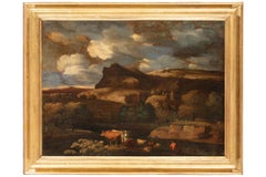 17th Century by Pieter Mulier Landscape Oil on Canvas
