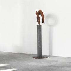Pieter Obels Large Sculpture in Rusted Corten Steel