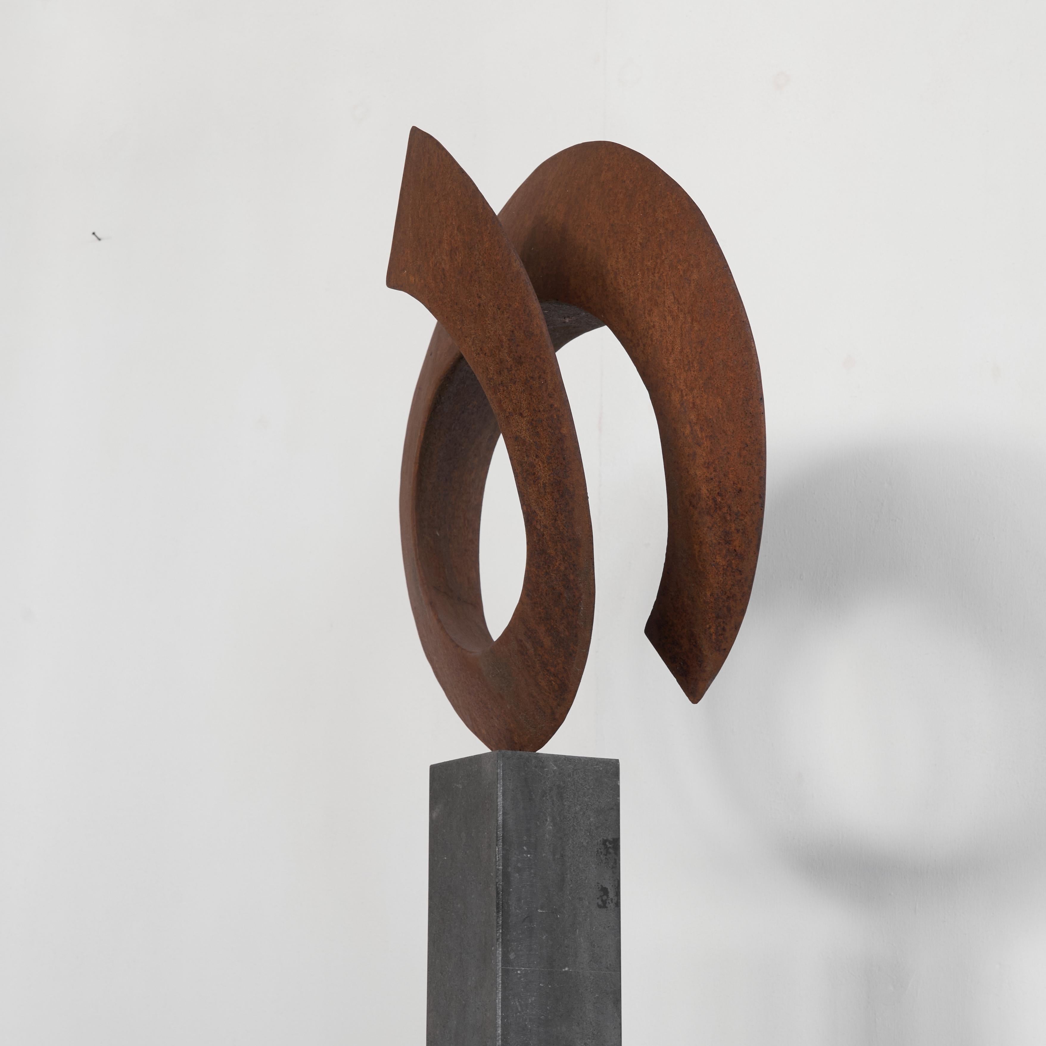 Modern Pieter Obels Large Sculpture in Rusted Corten Steel For Sale