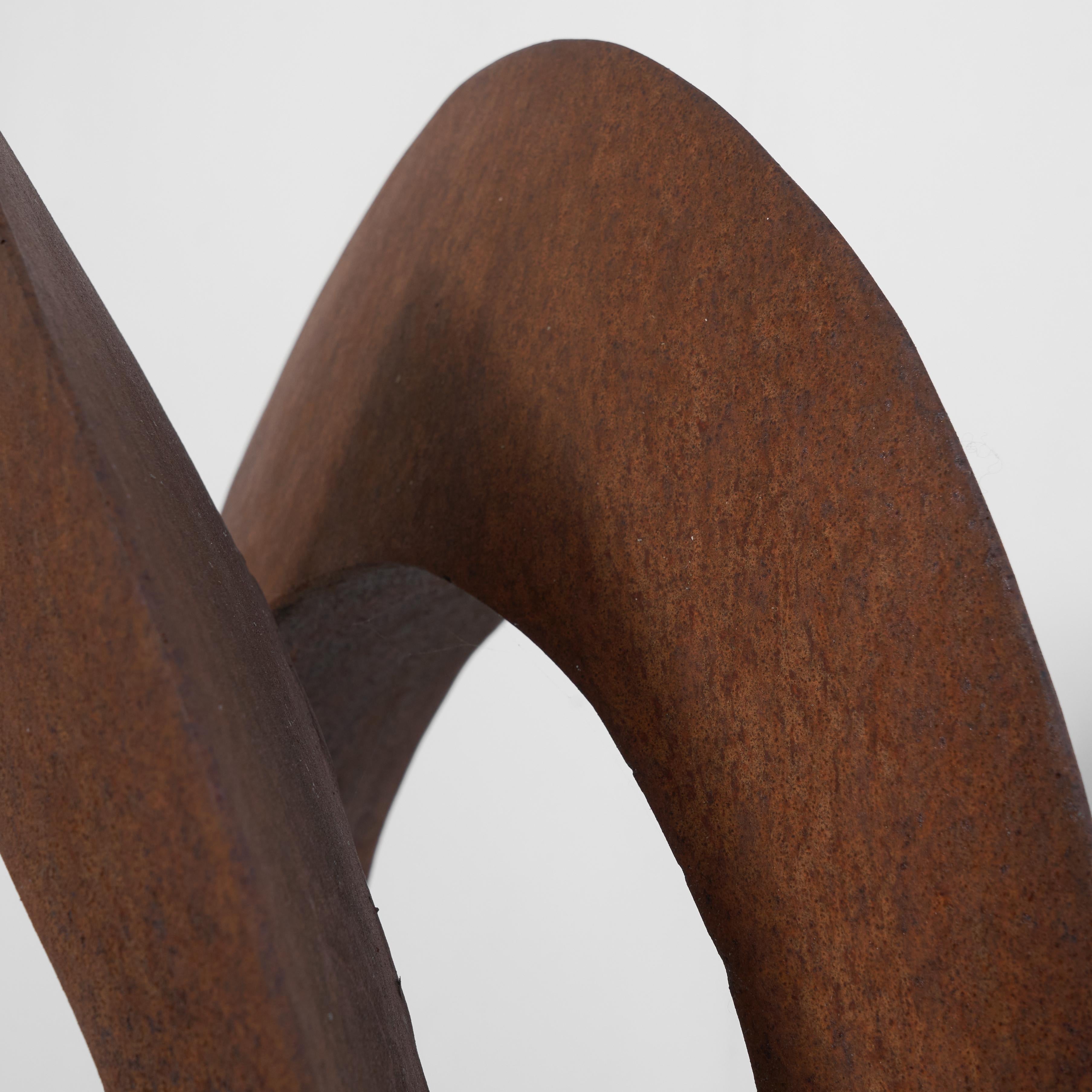 Hand-Crafted Pieter Obels Large Sculpture in Rusted Corten Steel For Sale