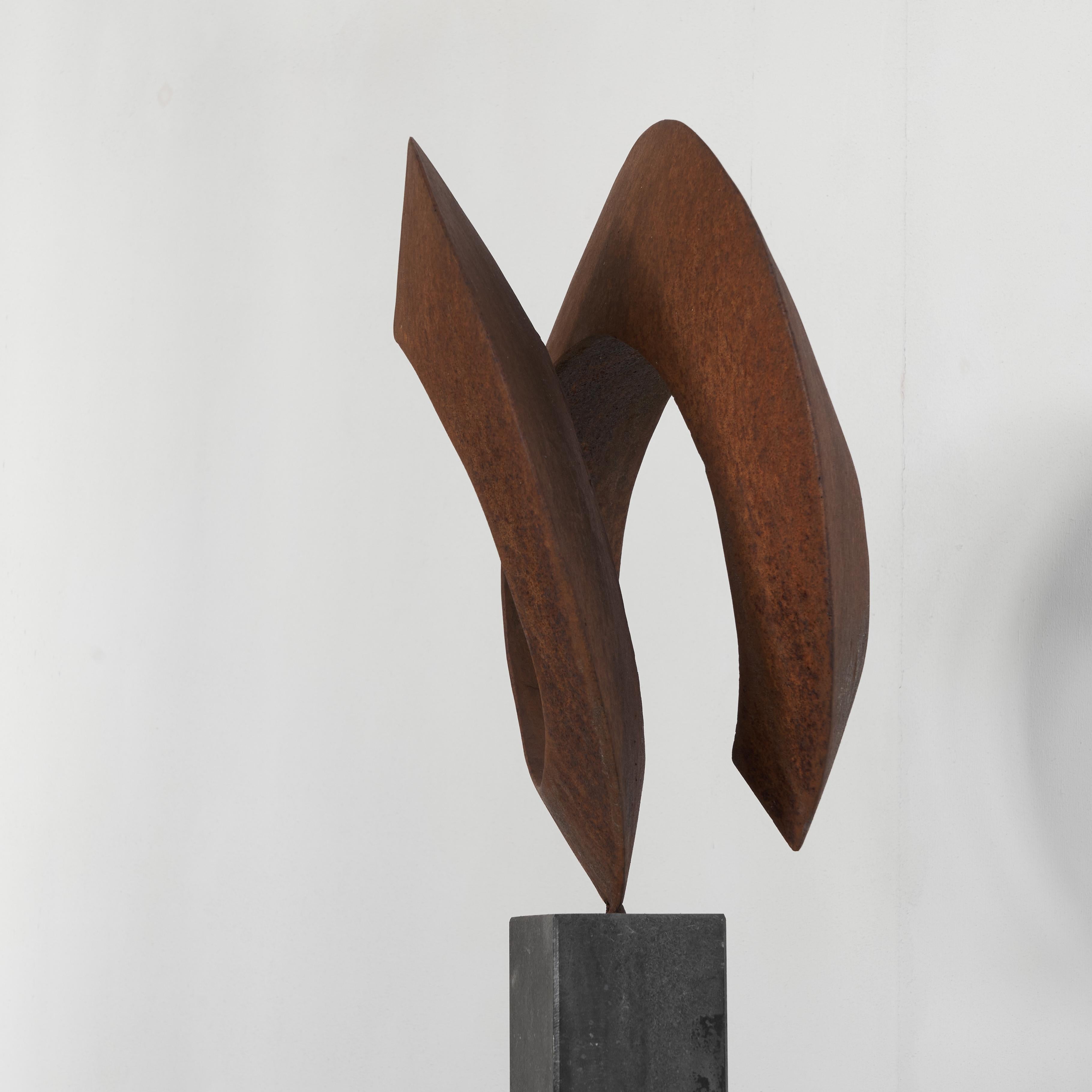 Contemporary Pieter Obels Large Sculpture in Rusted Corten Steel For Sale