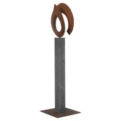 Pieter Obels Large Sculpture in Rusted Corten Steel