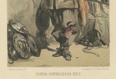 Pieter Pieterszoon Hein – Dutch Naval Hero, 19th-Century Hand-Colored Lithograph