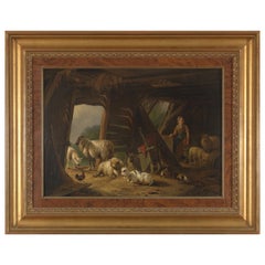 Pieter Plas, Table de mouton, huile sur toile, encadrée et signée