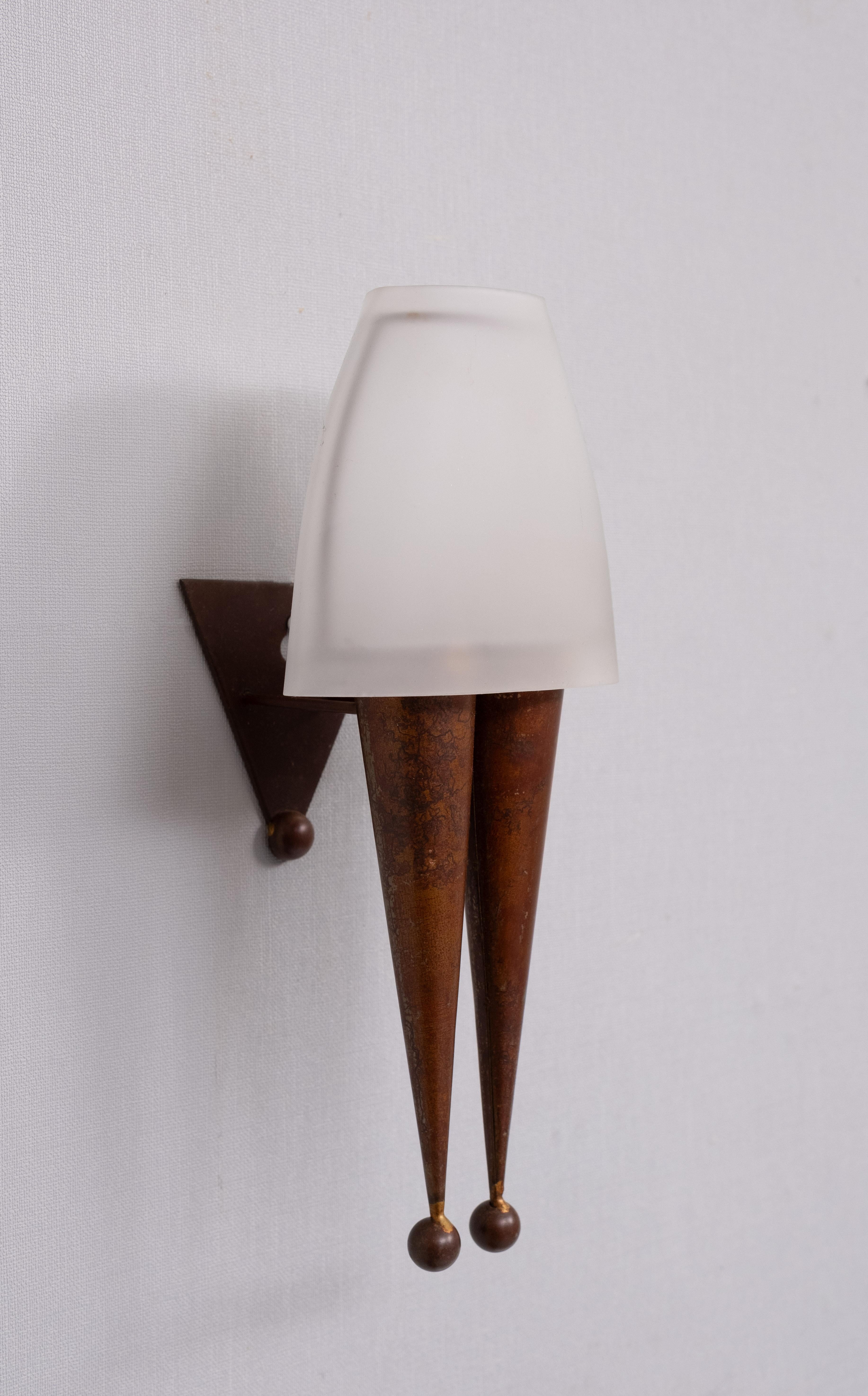 Pieter Spruyt   Candelabros de latón hechos a mano Años 80 Brutalista en venta