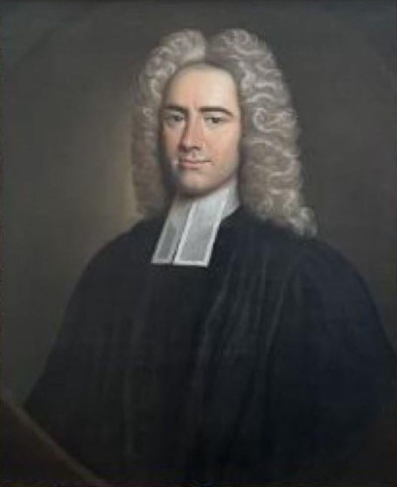 18th century portrait painting of a clergyman Pieter Van Bleeck (follower)  For Sale 1