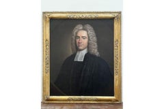 18th century portrait painting of a clergyman Pieter Van Bleeck (follower) 