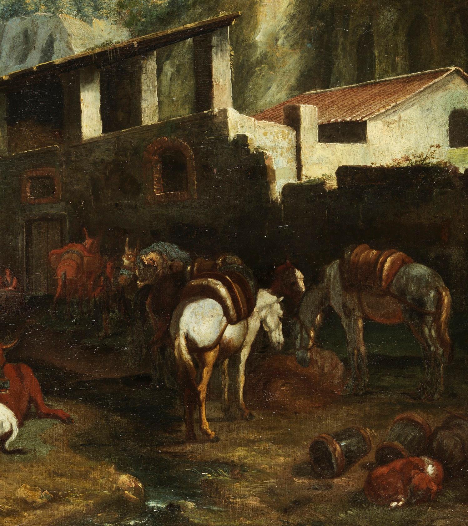 Van Bloemen Landscape Rome Paint 17/18th Century Oil on canvas Old master Italy For Sale 3