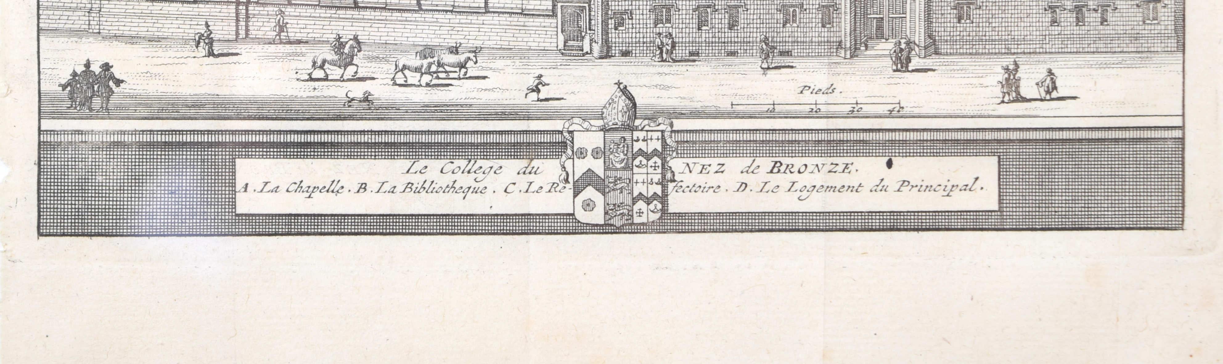 Pieter van der Aa (1659-1733), d'après David Loggan (1634-1692)
Collège Brasenose, Oxford
Gravure
12 x 16 cm

Vue du dix-huitième siècle du 