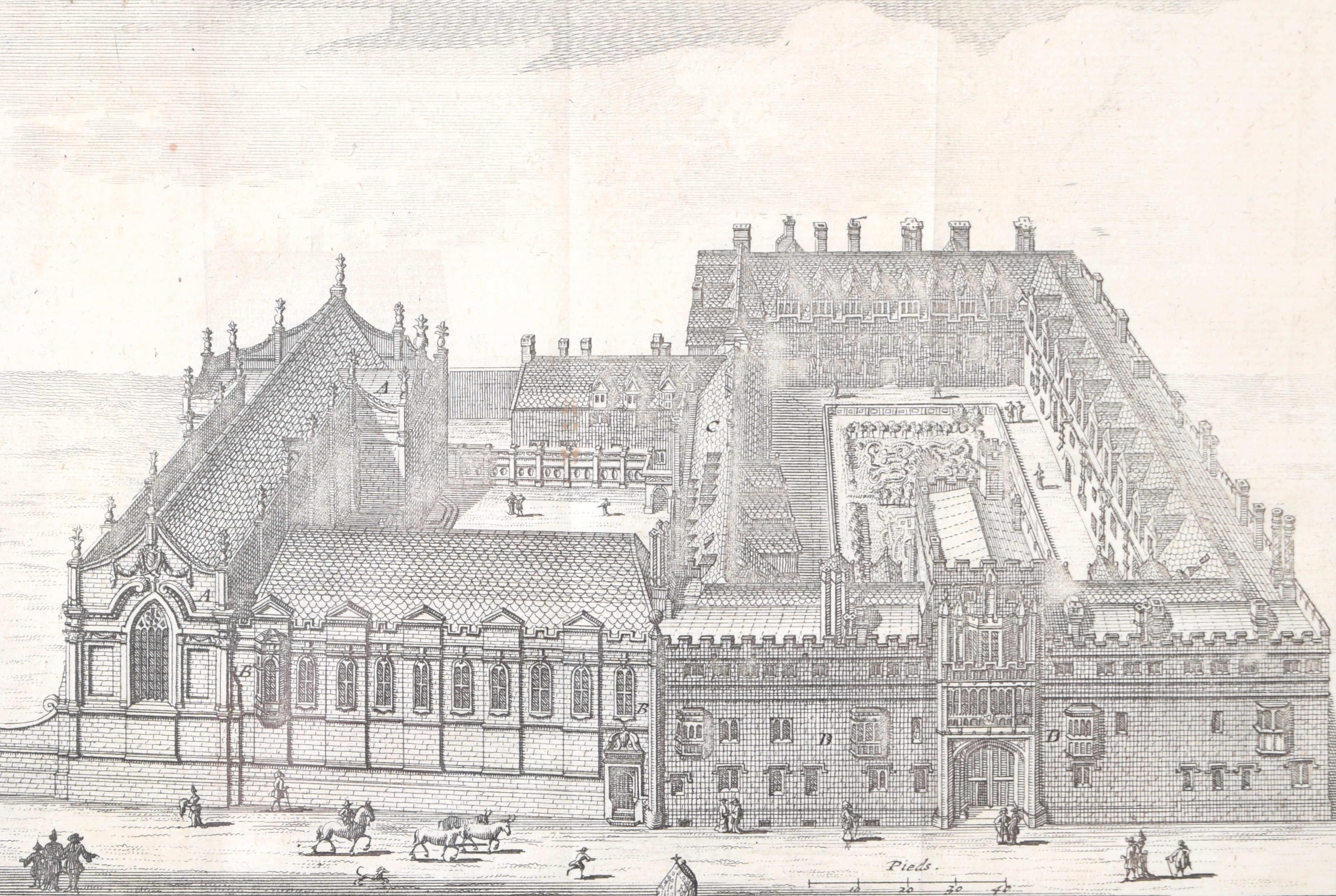 Gravure du Brasenose College, Oxford par Pieter van der Aa d'après David Loggan en vente 3