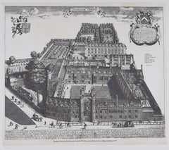 Christ's College, Cambridge, engraving after David Loggan