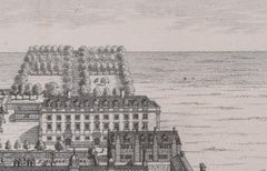 Christ's College, Cambridge engraving by Pieter van der Aa after David Loggan