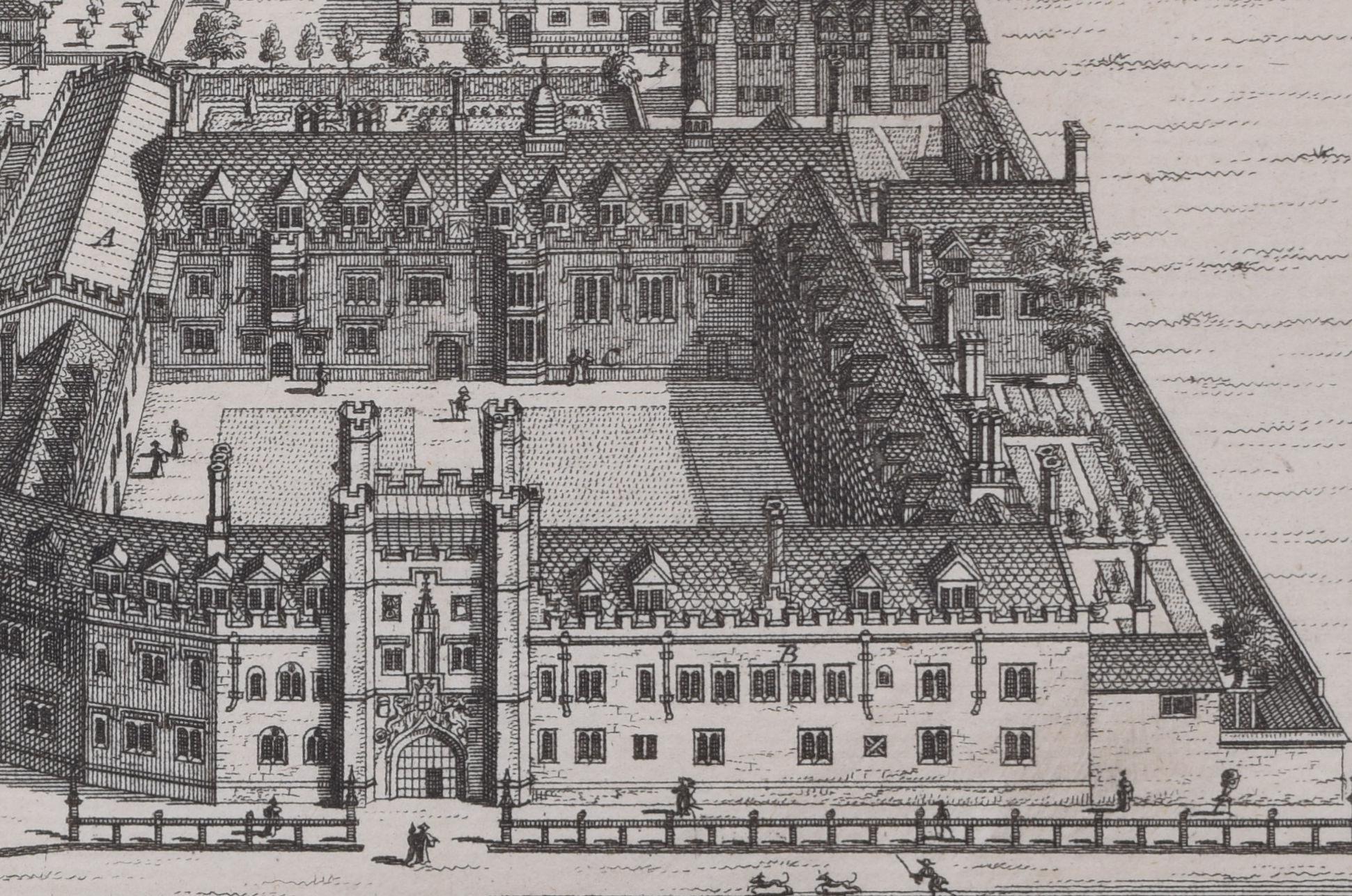 Christ's College, Cambridge engraving by Pieter van der Aa after David Loggan For Sale 1
