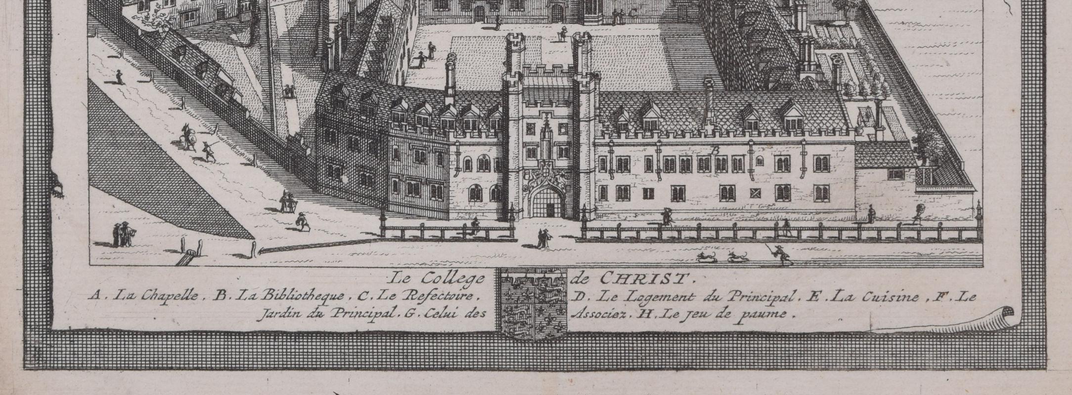 Christ's College, Cambridge engraving by Pieter van der Aa after David Loggan For Sale 2