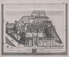 Christ's College, Cambridge engraving by Pieter van der Aa after David Loggan