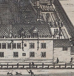 Christ's College, Cambridge engraving Pieter van der Aa after David Loggan