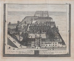Christ's College, Cambridge engraving Pieter van der Aa after David Loggan