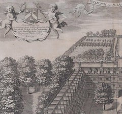 Clare College, Cambridge (aerial view) by David Loggan