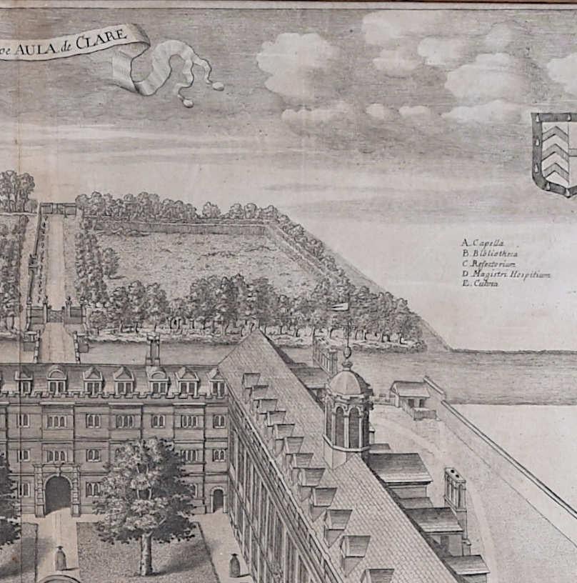 Clare College, Cambridge (aerial view) by David Loggan For Sale 1