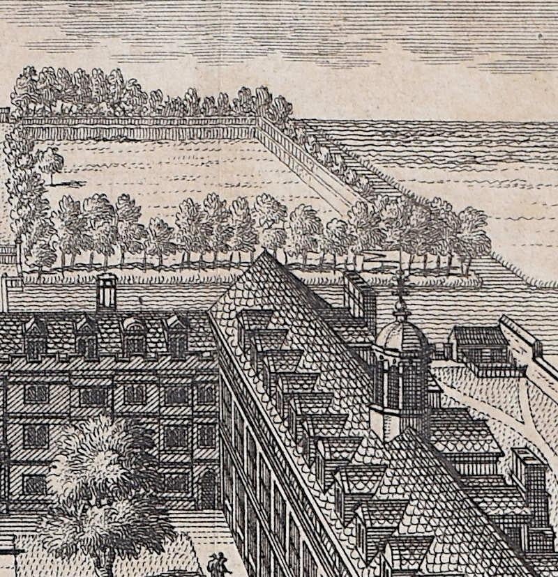 Pieter van der Aa (1659 - 1733), after David Loggan (1634 - 1692)
Clare College, Cambridge
Engraving
12 x 16 cm

An eighteenth-century view of Clare College, Cambridge, engraved by Pieter van der Aa after David Loggan, the noted engraver,