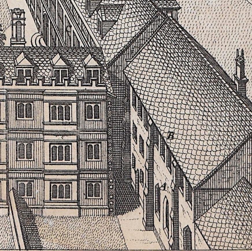 Clare College, Cambridge engraving Pieter van der Aa after David Loggan For Sale 1