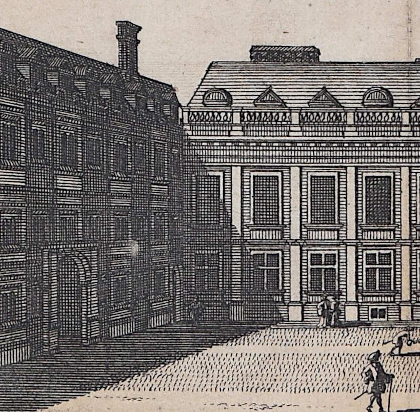 Clare College, Cambridge engraving Pieter van der Aa after David Loggan For Sale 1