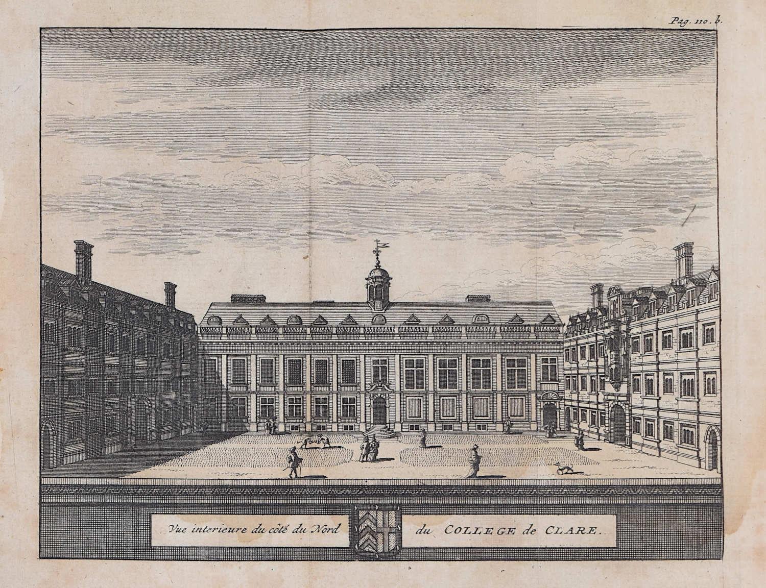 Clare College, Cambridge engraving Pieter van der Aa after David Loggan - Print by Pieter Van Der Aa