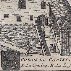 Corpus Christi, Cambridge engraving Pieter van der Aa after David Loggan