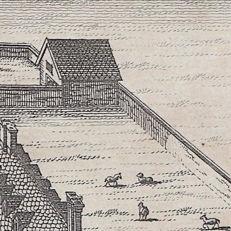 Corpus Christi, Cambridge engraving Pieter van der Aa after David Loggan For Sale 1