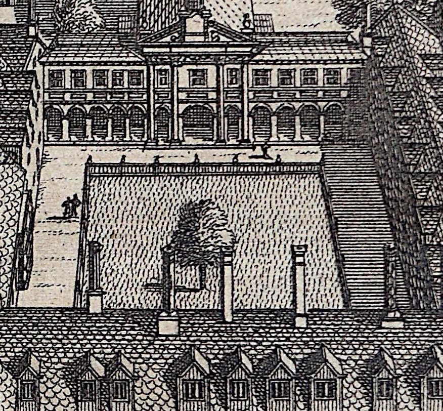Pieter van der Aa (1659 - 1733), after David Loggan (1634 - 1692)
Emmanuel College, Cambridge
Engraving
12 x 16 cm

An eighteenth-century view of Emmanuel College, Cambridge, engraved by Pieter van der Aa after David Loggan, the noted engraver,