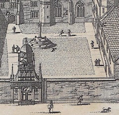 Gonville & Caius, Cambridge engraving Pieter van der Aa after David Loggan