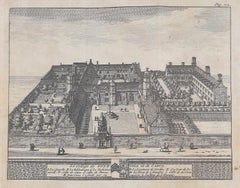 Gonville & Caius, Cambridge engraving Pieter van der Aa after David Loggan
