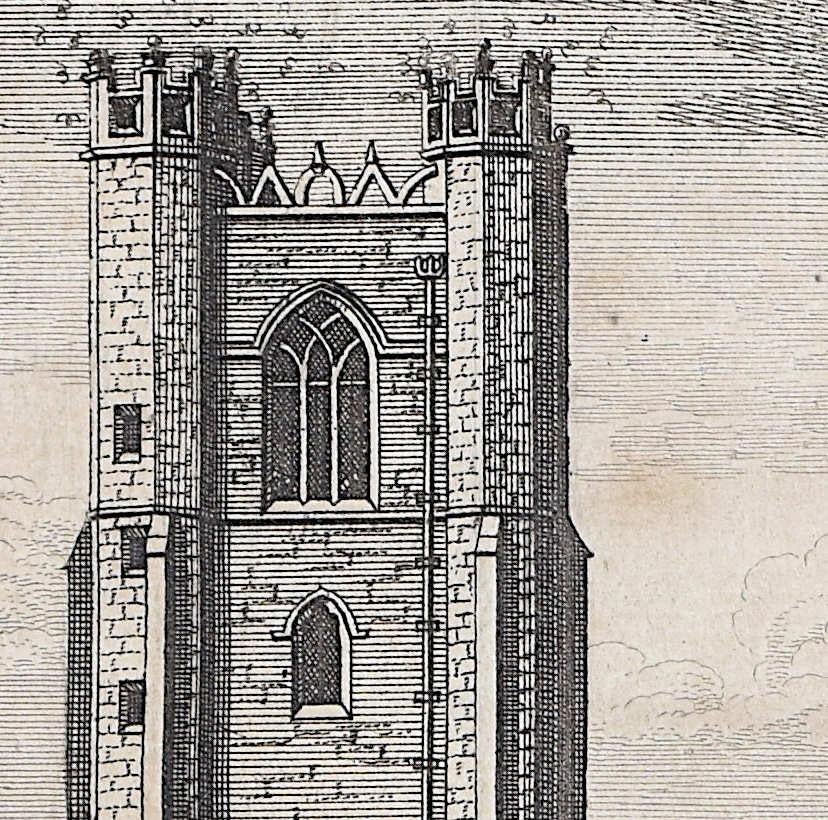 Great St Mary's, Cambridge engraving Pieter van der Aa after David Loggan - Realist Print by Pieter Van Der Aa