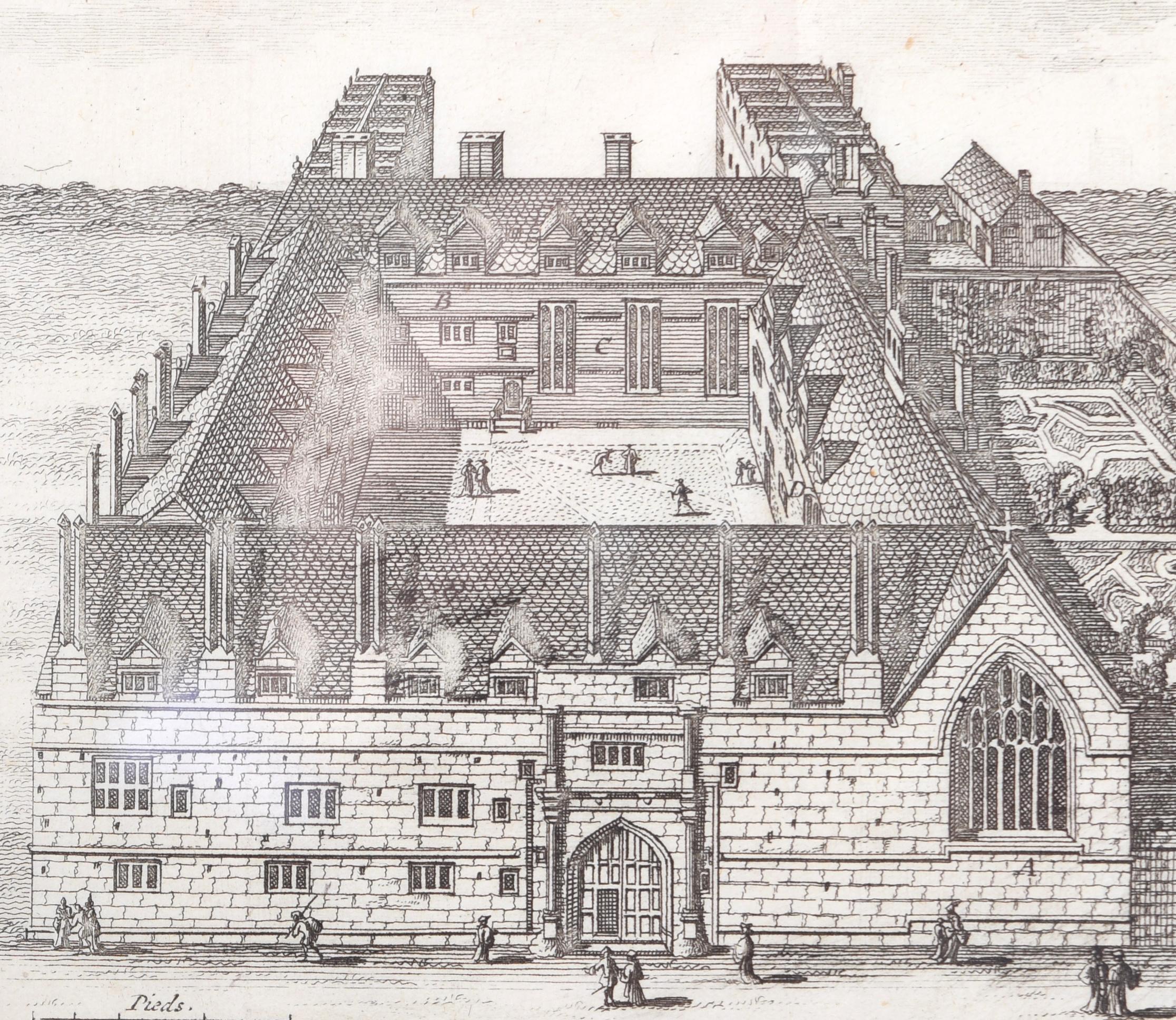 Pieter van der Aa (1659-1733), after David Loggan (1634–1692)
Jesus College, Oxford
Engraving
12 x 16 cm

An eighteenth-century view of Jesus College, engraved by Pieter van der Aa after David Loggan, the noted engraver, draughtsman, and