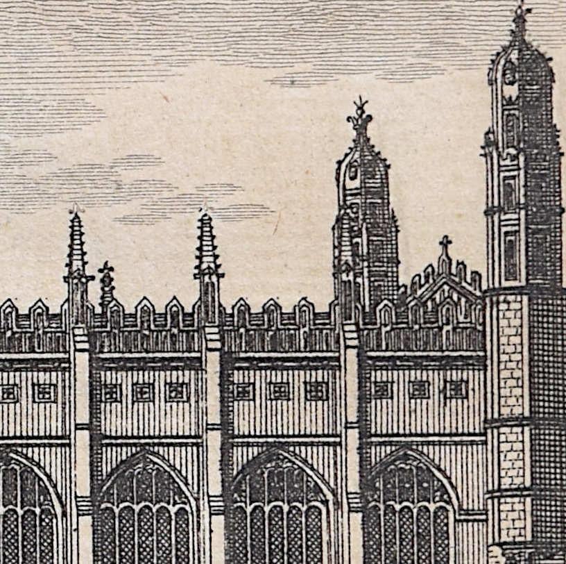 King's College, Cambridge, Kupferstich Pieter van der Aa nach David Loggan i (Realismus), Print, von Pieter Van Der Aa