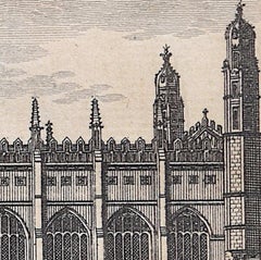 King's College, Cambridge engraving Pieter van der Aa after David Loggan i