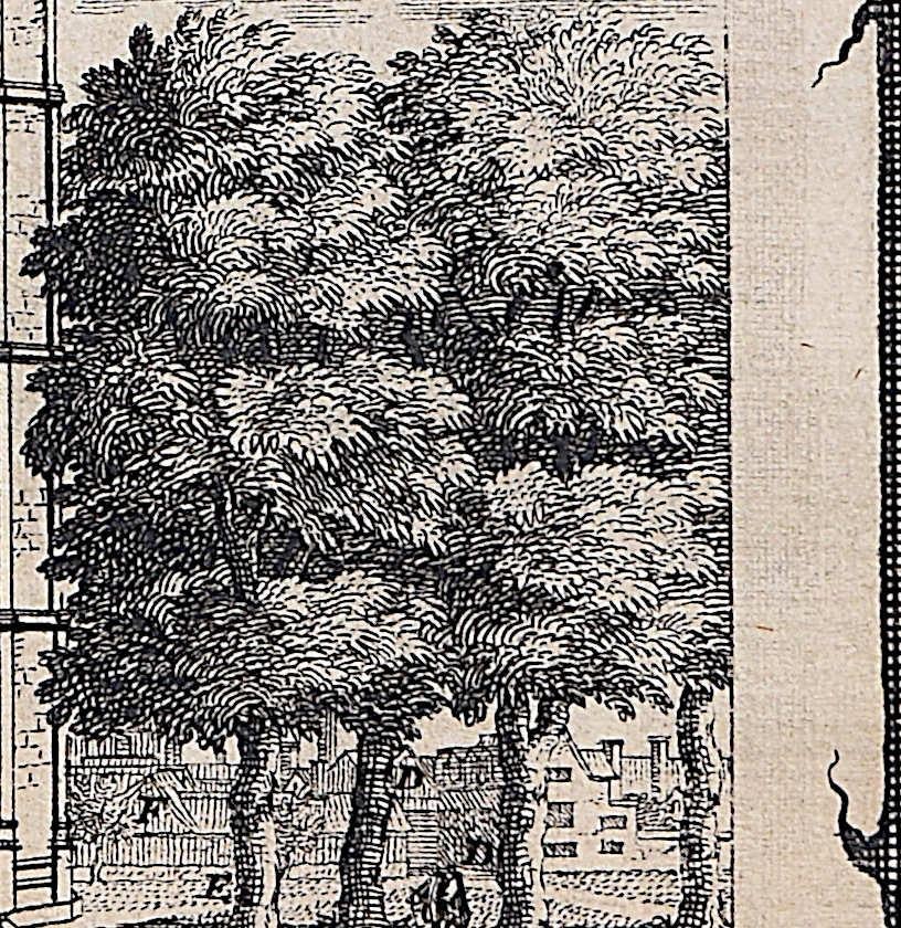King's College, Cambridge, Kupferstich Pieter van der Aa nach David Loggan iii (Realismus), Print, von Pieter Van Der Aa