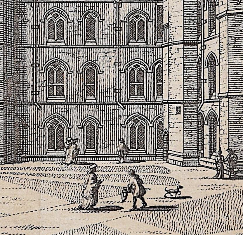 King's College, Cambridge, Kupferstich Pieter van der Aa nach David Loggan iv (Realismus), Print, von Pieter Van Der Aa