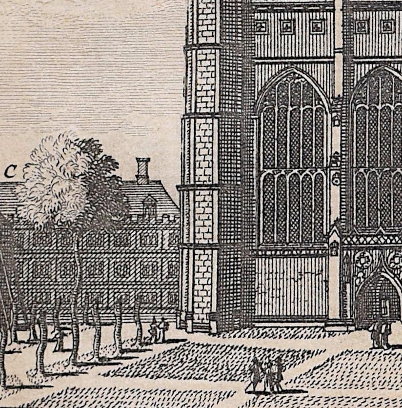 King's College, Cambridge, Kupferstich Pieter van der Aa nach David Loggan i im Angebot 1
