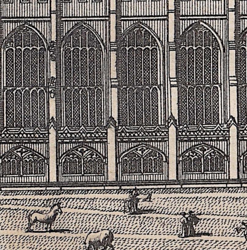 King's College, Cambridge, Kupferstich Pieter van der Aa nach David Loggan i im Angebot 2